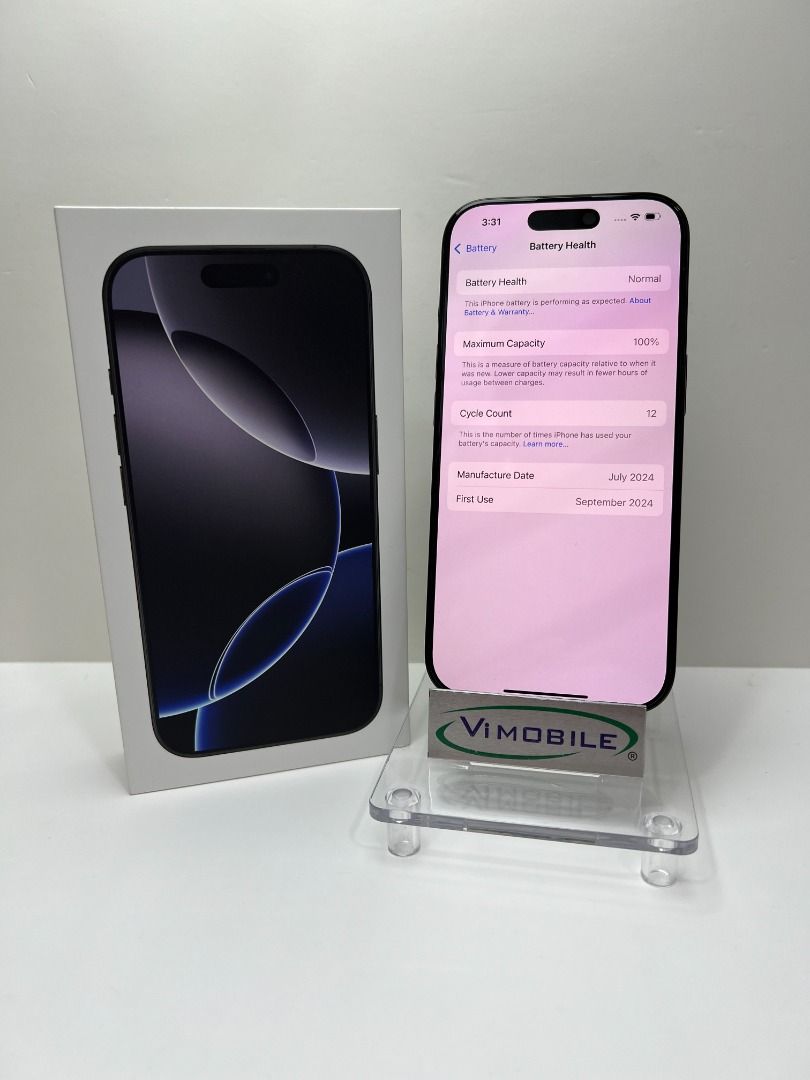 iPhone 16 Pro Black Titanium 128GB, Mobile Phones & Gadgets