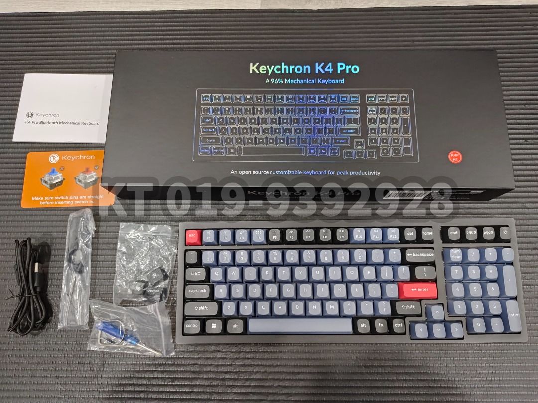 Keychron K4 Pro RGB Red Hot Swap Wireless and Wired 96% layout ...