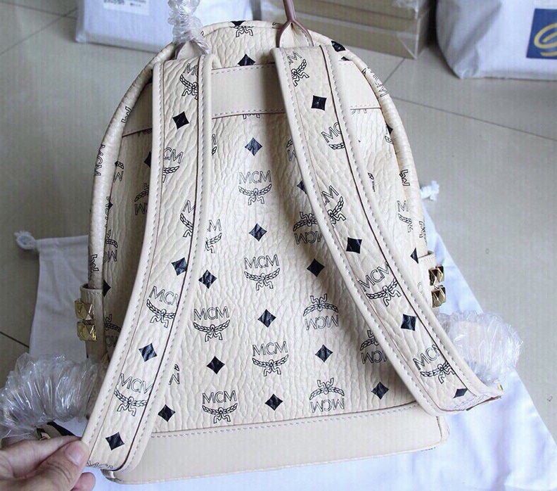 MCM Small No.2 Size STARK Visetos Backpack For Unisex MCMS203C Authentic Size 26 33 13cm