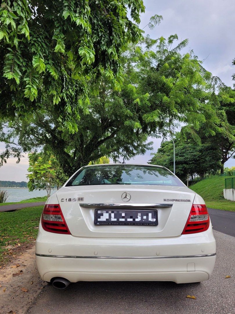 Mercedes-Benz C-Class Saloon C180 (A) (Category: Used Cars) located in Singapore. Submitted by r014511h (Listing ID 1332746910, Image 2). Description: -Reg date: aug 2011 -Coe expire: aug 2026 (1yr 10mths left) -Engine capacity: 1.597cc -Whole car original accept grill i change to black grill which looks more sporty. -Nothing wrong with the whole car, annual checks with my preferred workshop -just renewed my road tax n insurance Remarks: Over the
