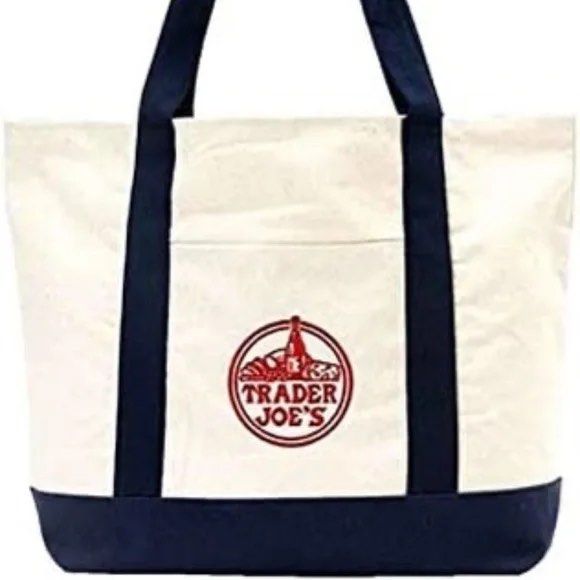 Navy blue traders Joe tote bag Women s Fashion Bags Wallets Tote Bags on Carousell