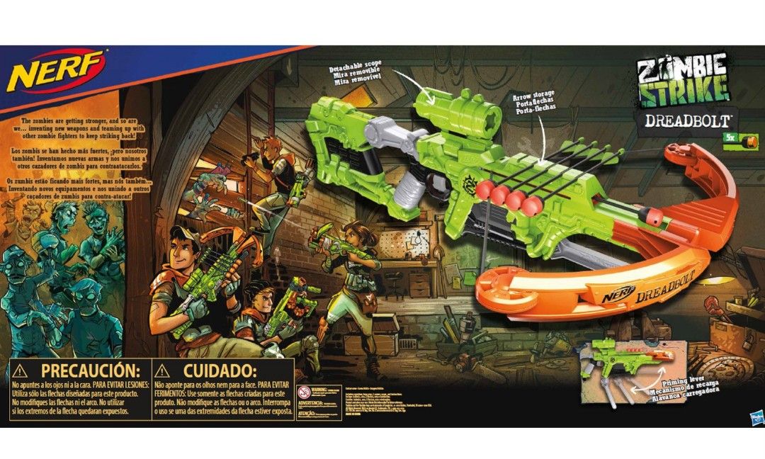 Nerf Zombie Strike Dreadbolt Blaster New Hobbies Toys Toys Games on Carousell