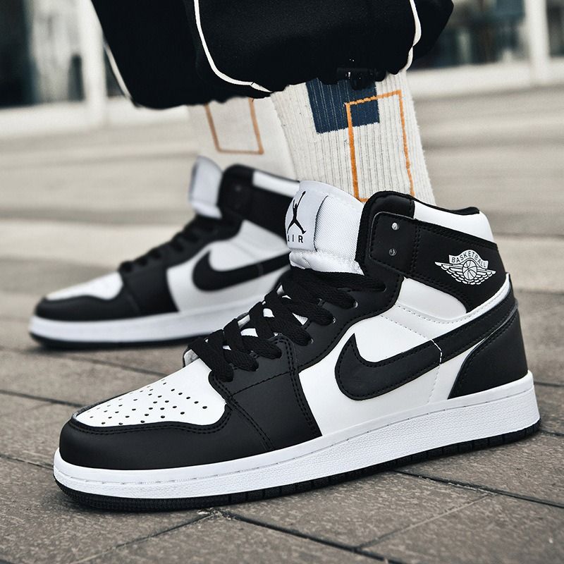 Nike Air Force 1 AF1 AJ Size 36 47 aj men s shoes high top aj1 air force one black and white bear co branded wild basketball shoes