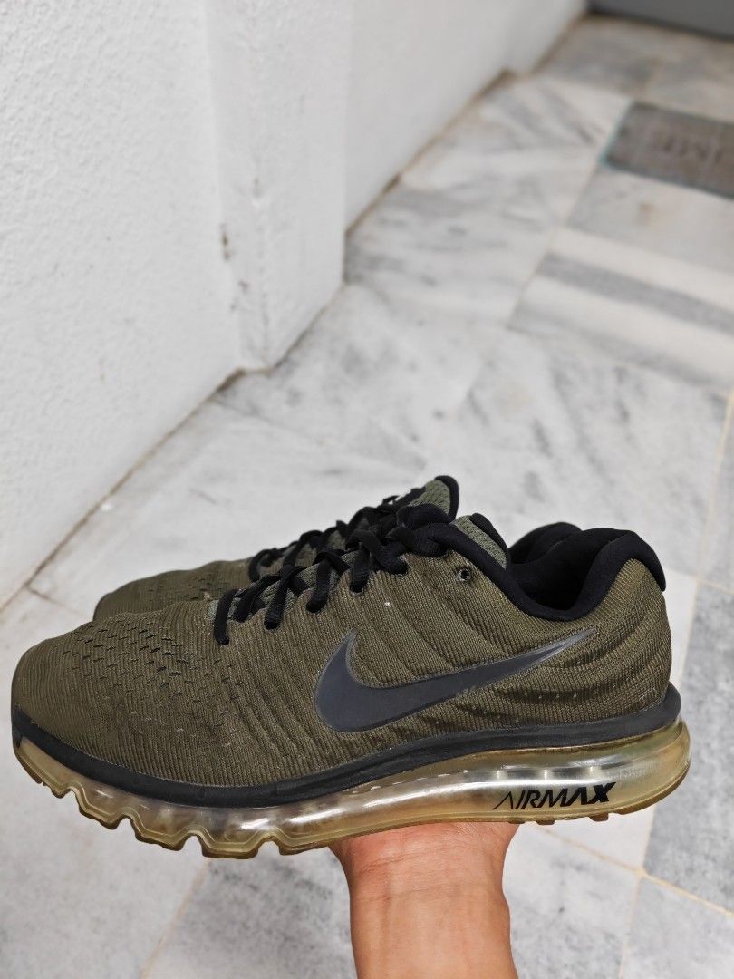 Nike Air Max 2017 Cargo Khaki 7.5UK Men s Fashion Footwear Sneakers on Carousell