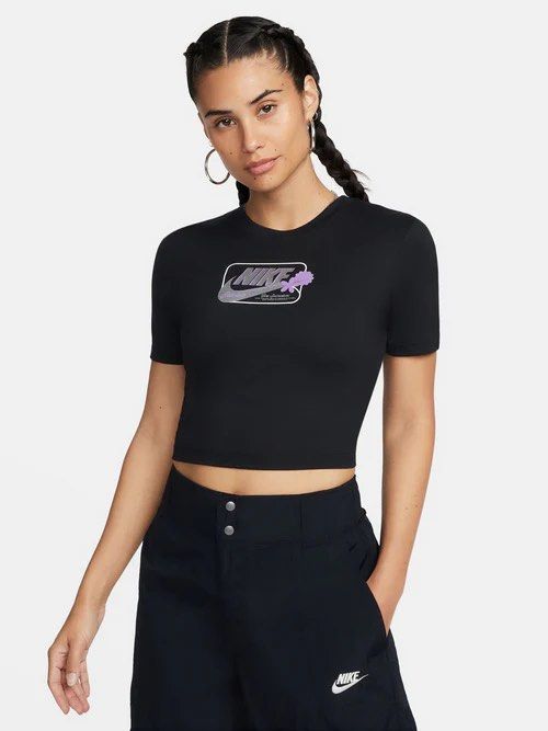 Nike floral crop top cheap