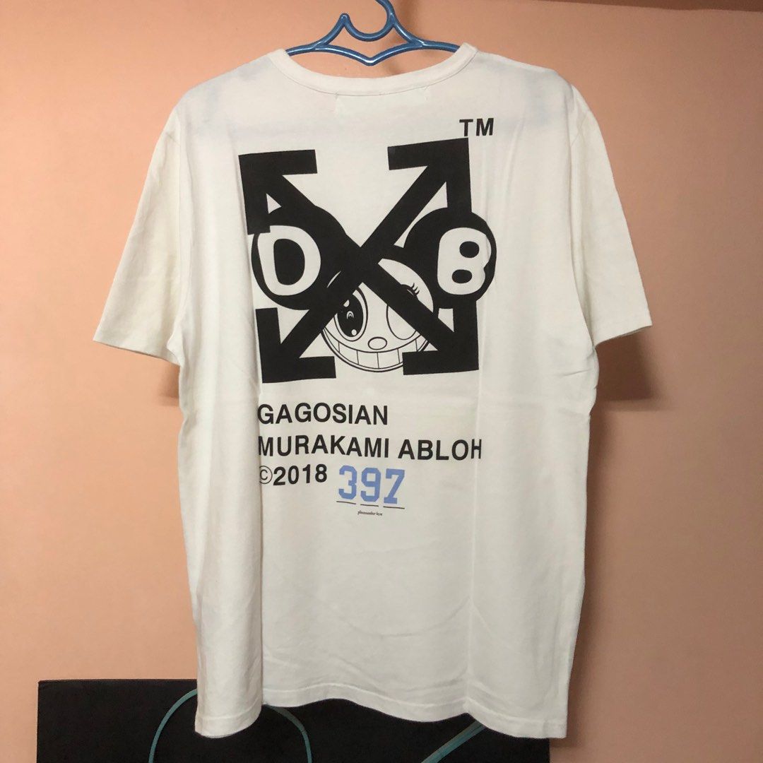 NOVEMBER PROMO Off White X Gagosian Murakami Abloh White T shirt Luxury Apparel on Carousell