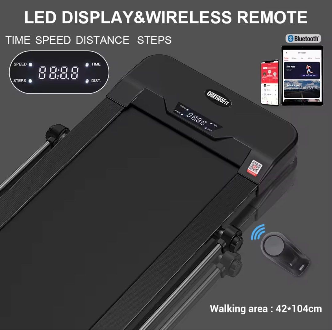 OneTwoFit 2.5HP Treadmill Professional Foldable Treadmill Home Gym Fitness Walking Machine OT0348 Sports Equipment Exercise Fitness Cardio Fitness Machines on Carousell