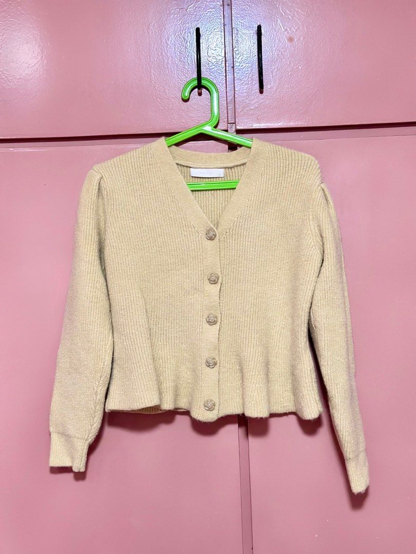 Pastel Yellow Cardigan bought from Hong Kong Women s Fashion Coats Jackets and Outerwear on Carousell