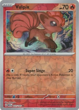 Pokemon Scarlet & Violet 151 - Vulpix - 037/165 - Common (Category: Raw Singles) located in Pasay City. Submitted by pokenexus (Listing ID 1329389647, Image 3). Description: Add this Pokémon card to your collection from the Scarlet & Violet 151 set! This original card is in near mint condition, making it a great addition for collectors and players alike. Features: 🌟 Card Number: 037/165 🌟 Card Title: Vulpix 🌟 Set: Scarlet & Violet 151 🌟 Condi