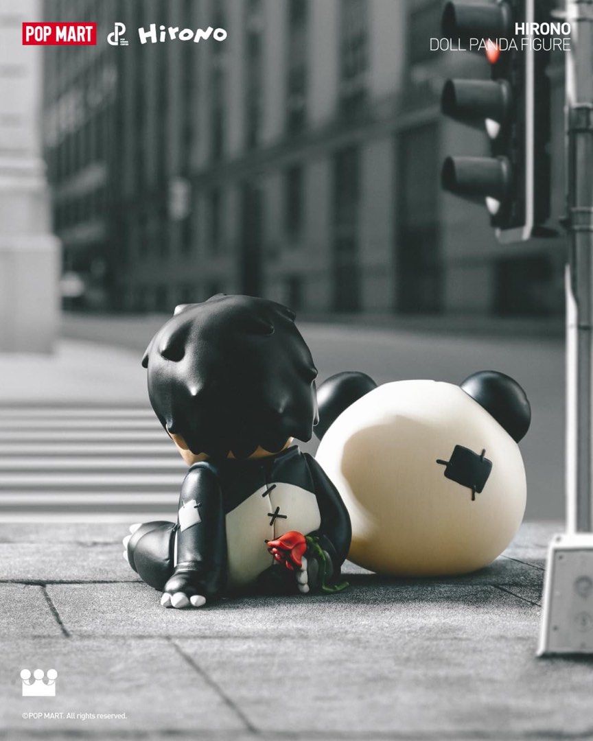 Popmart Hirono Doll Panda Figure, Hobbies & Toys, Toys & Games on