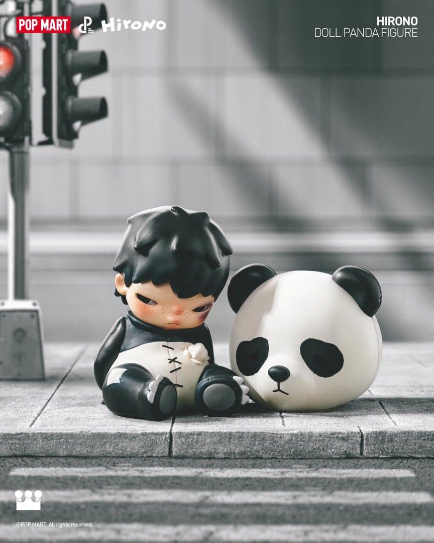 Popmart Hirono Doll Panda Figure, Hobbies & Toys, Toys & Games on