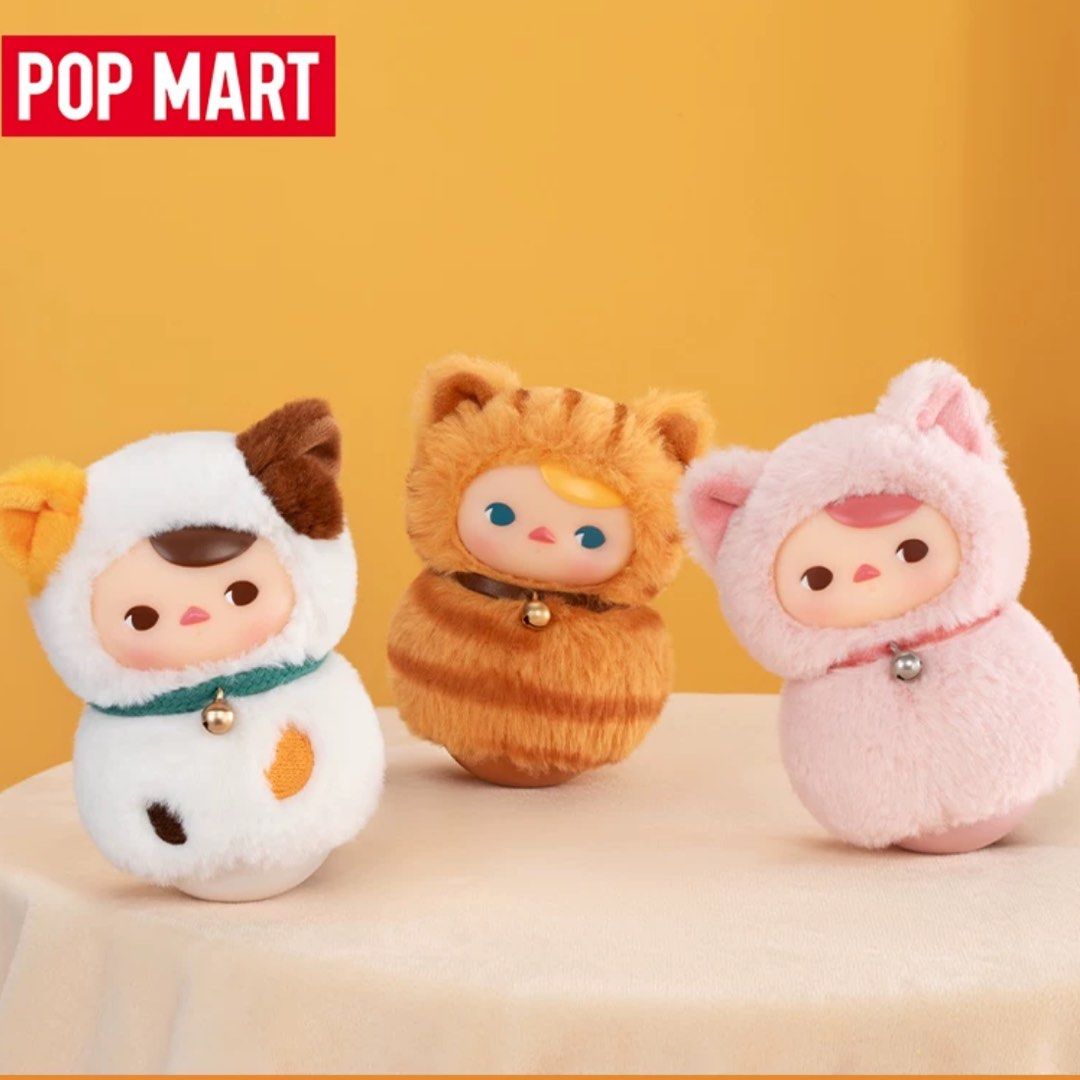 Popmart Rolie Popmart Roly-poly kitty series vinyl plush blind box, Hobbies & Toys ...