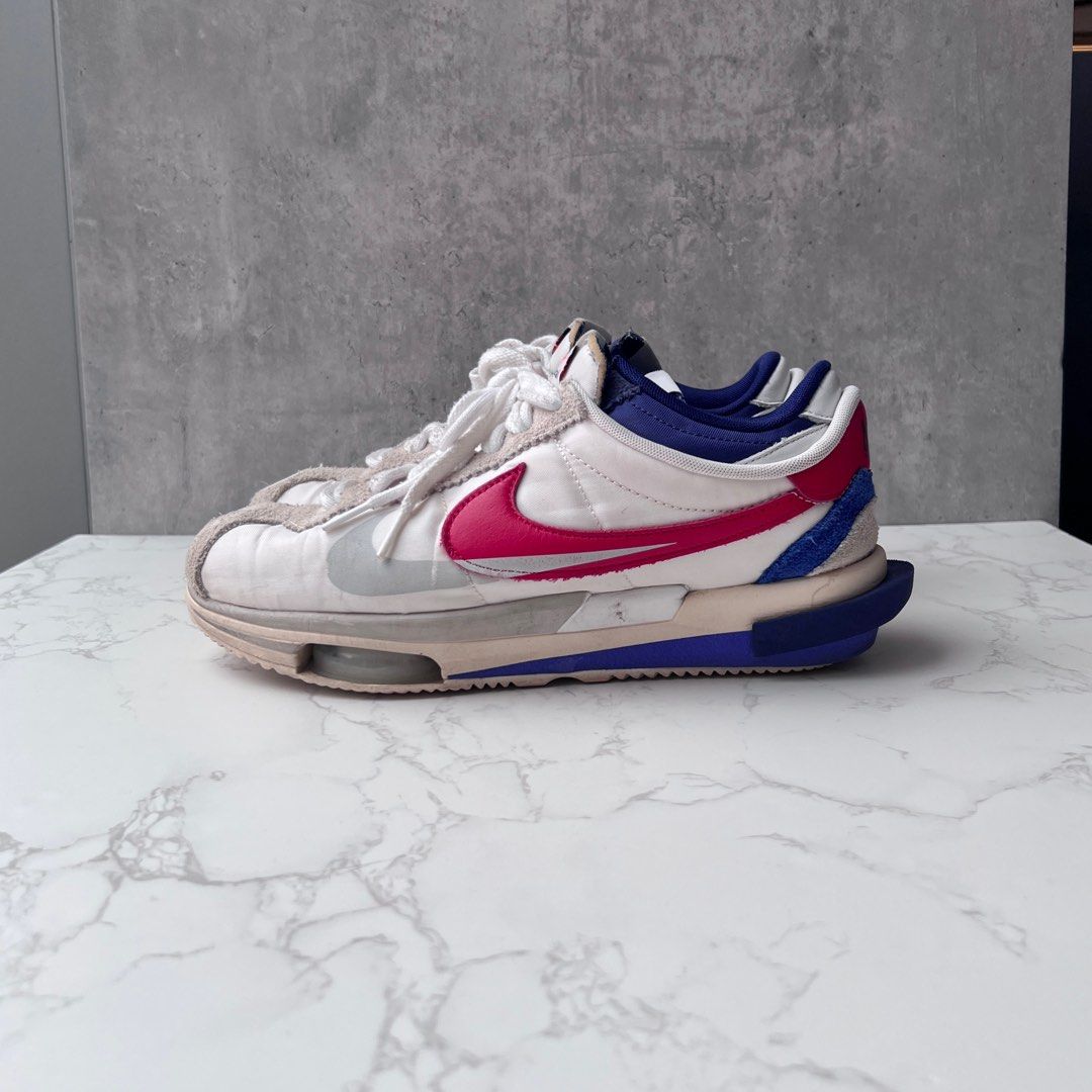 Sacai X Nike Zoom Cortez SP Sneaker White Blue Red
