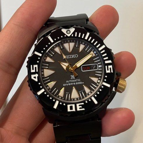 seiko monster all black Gen 2 srp583 srp583k1