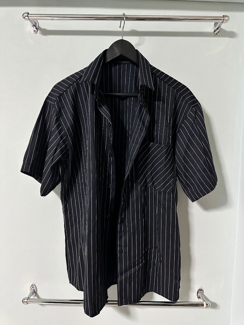 Short sleeve striped shirt Men s Fashion Tops Sets Shirts on Carousell