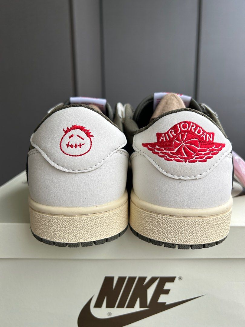Travis Scott Jordan 1 Low Medium Olive READY STOCK Men s Fashion Footwear Sneakers on Carousell