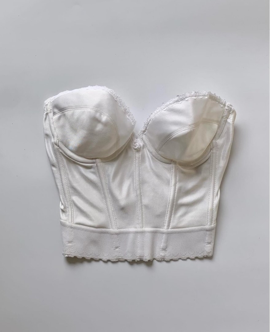 Vintage white soft corset top