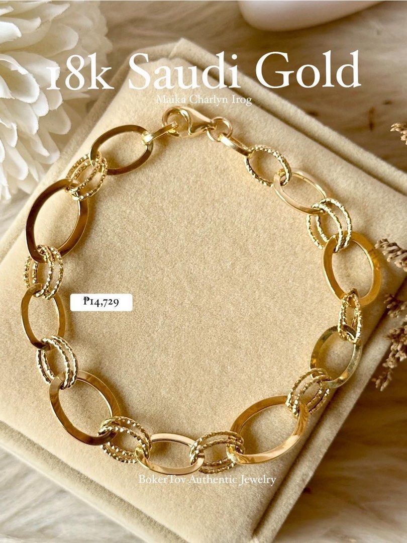 18k Gold Bracelets (Category: Bracelets) located in Manila. Submitted by malka.wrist.it (Listing ID 1332905893, Image 3). Description: Link bracelets! Chunky or slim, ang mahalaga ay totoong gold na ang alahas mo, sis!✨ Ang gagandaaaa! Braso ko po yan, kaya Own actual pictures, what you see is what you get💯🔥 ✅First Pay, First Served 💵PAYMENT FIRST ❌NO COD/COP kahit meetup (wag makulit) 📍Balanga Bataan (no house pickup) 🛵Daily Meetup: Vista M