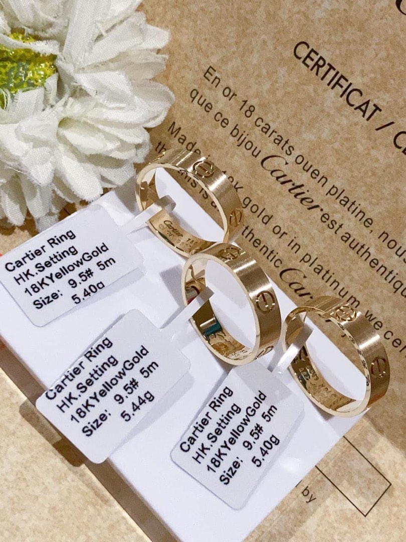 18k Hk setting cartier ring onstock Women s Fashion Jewelry Organizers Rings on Carousell