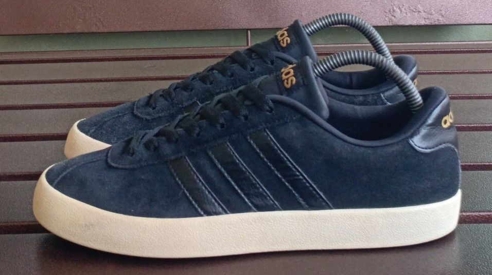 6.5uk Rm48 Original Adidas Neo VL Court Vulc Black Luxury Sneakers Footwear on Carousell