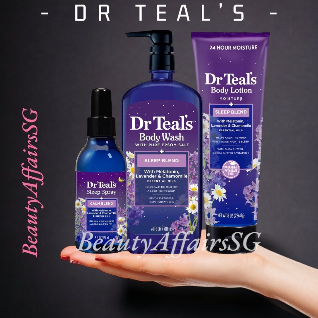 ⚜️ Dr Teal’s ⚜️ Sleep Spray / Sleep Body Lotion / Sleep Body Wash (Category: Bath) located in Singapore. Submitted by beautyaffairssg (Listing ID 1332904486, Image 1). Description: Everything Here At BeautyAffairS SG Is 100% AUTHENTIC & BRAND NEW! ♥️ ✔️ Imported Directly From Official Distributor Or Brand Official Website ✔️ All Ready Stock In Singapore 📌 For Urgent Delivery, Do Chat With Seller. 🙏 ALL FRAGILE ITEMS WILL BE SECURELY BUBBLE WRAP