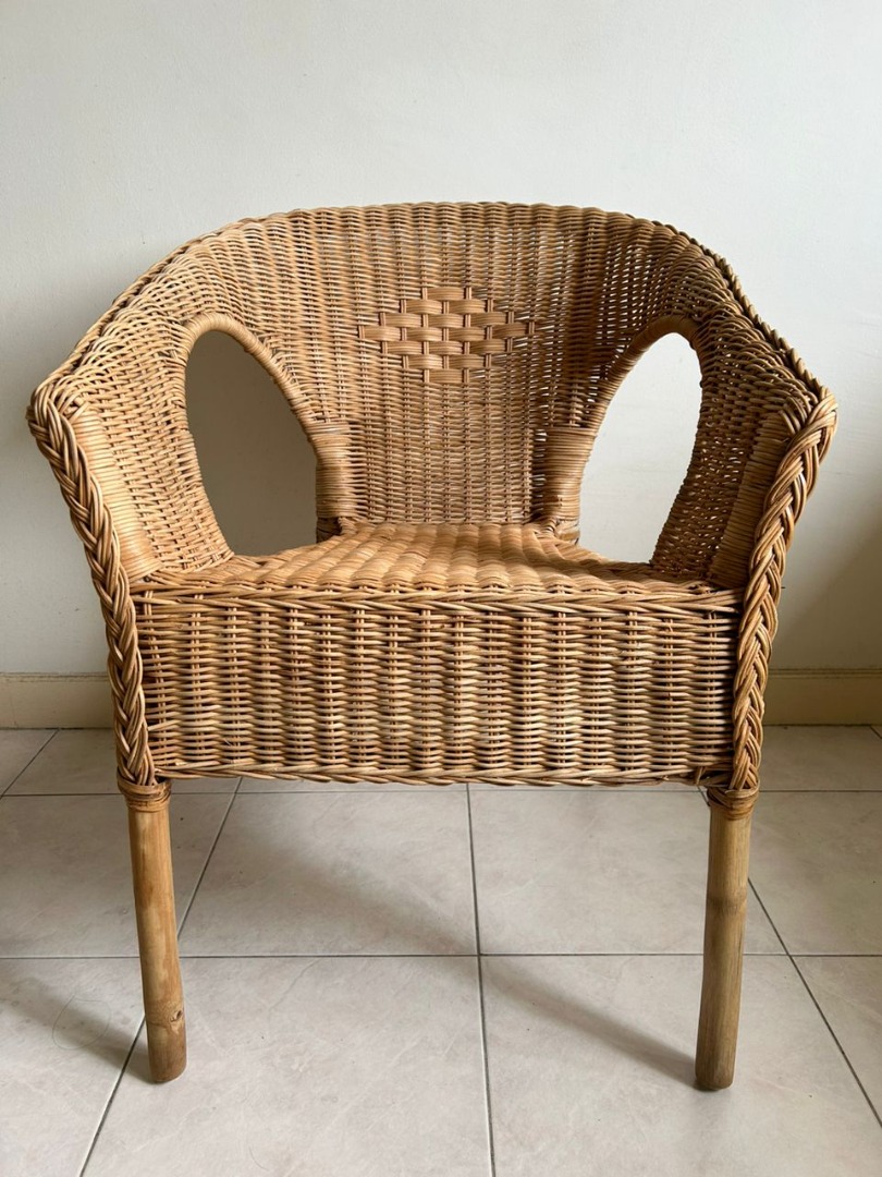 Agen Ikea Rattan Chair Furniture Home Living Furniture Chairs on Carousell
