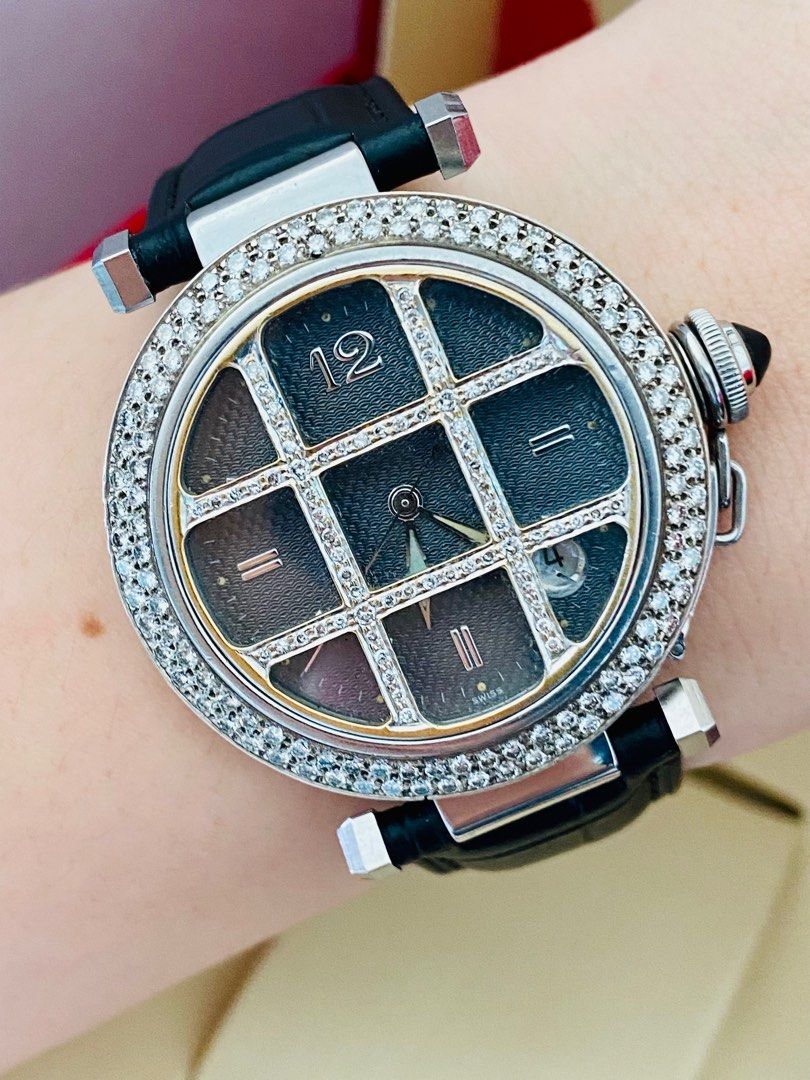 Auth Cartier Pasha Diamond Case Bezel Watch for Men s Men s Fashion Watches Accessories Watches on Carousell