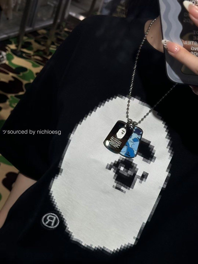 BAPE ABC CAMO DOG TAG SET NECKLACE, Luxury, Accessories on Carousell