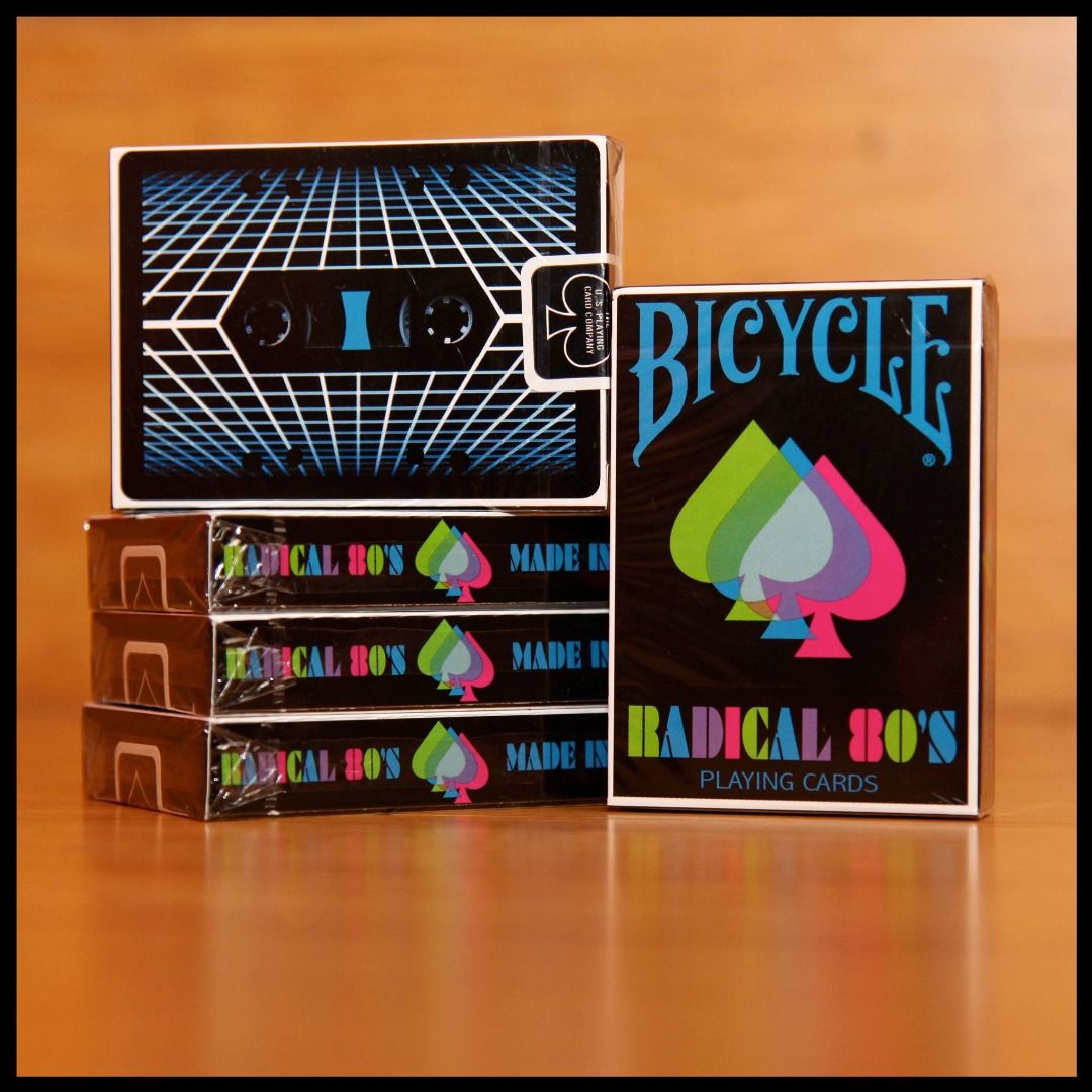 Bicycle radical 80's playing cards top