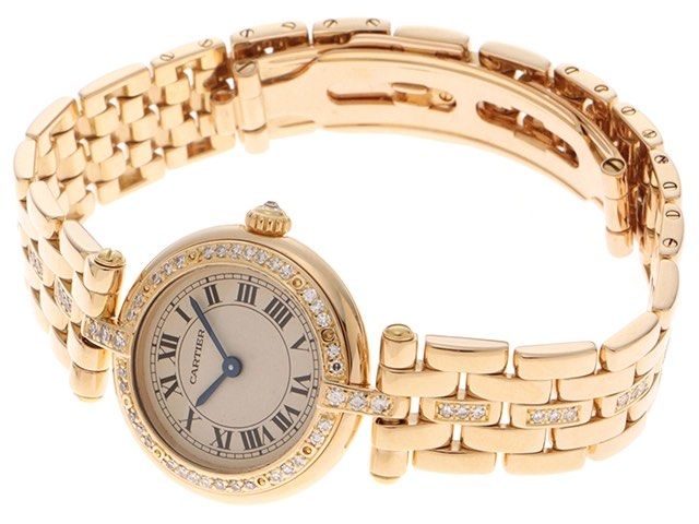Cartier gold and diamond ladies watch outlet
