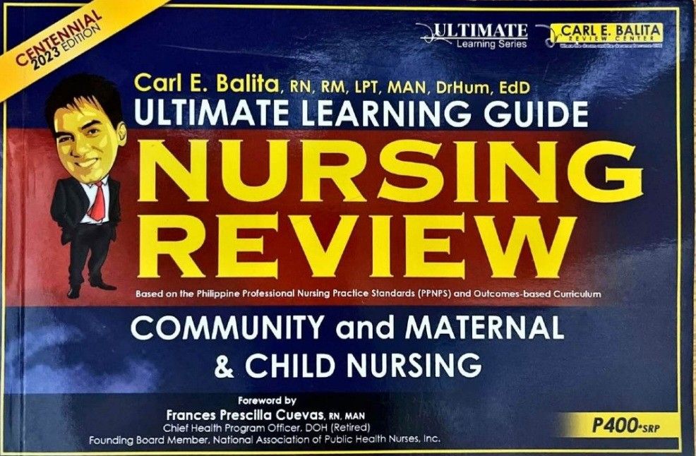 CBRC NURSING REVIEWER (Category: Textbooks) located in Taytay. Submitted by ecxds (Listing ID 1332903645, Image 2). Description: CARL BALITA NURSING REVIEWER BOOK 100 EACH.
