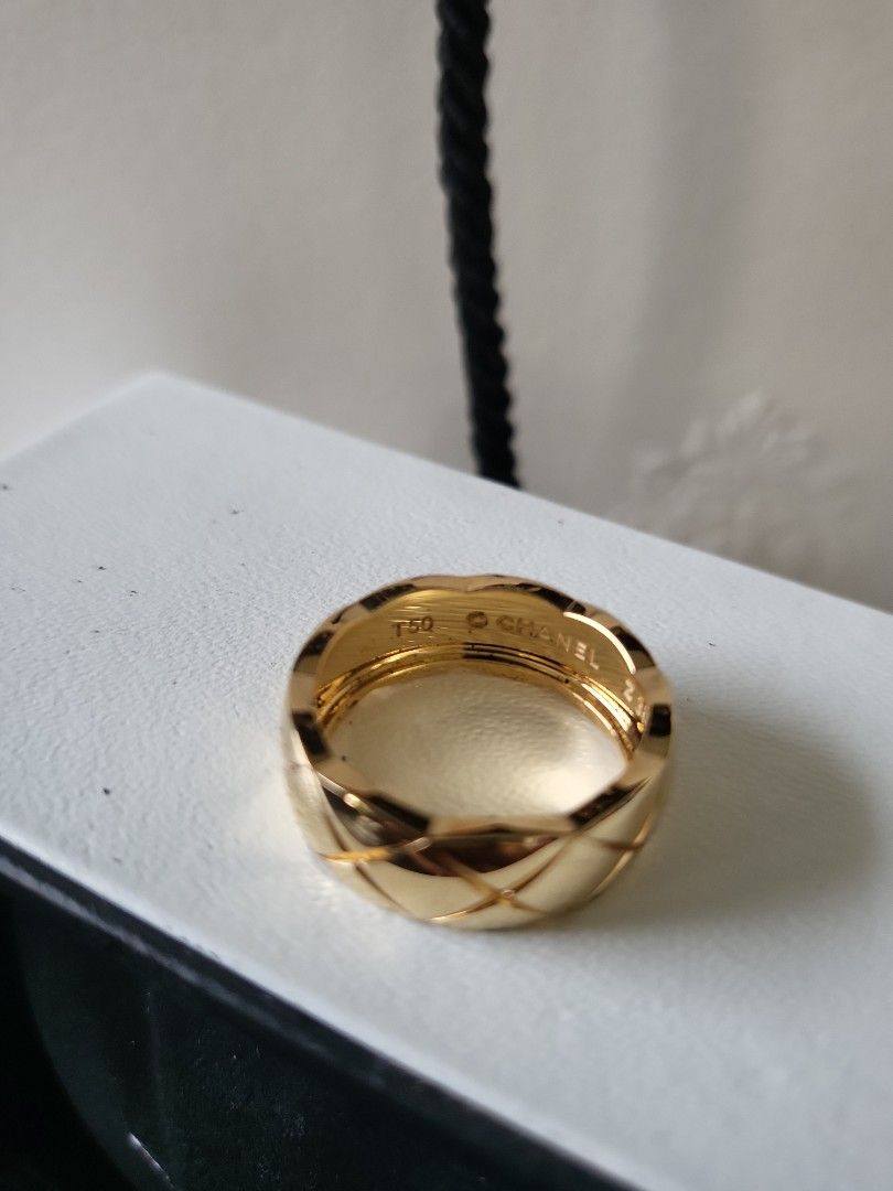 Chanel Coco Crush Ring Beige Gold Yellow Gold, Luxury, Accessories
