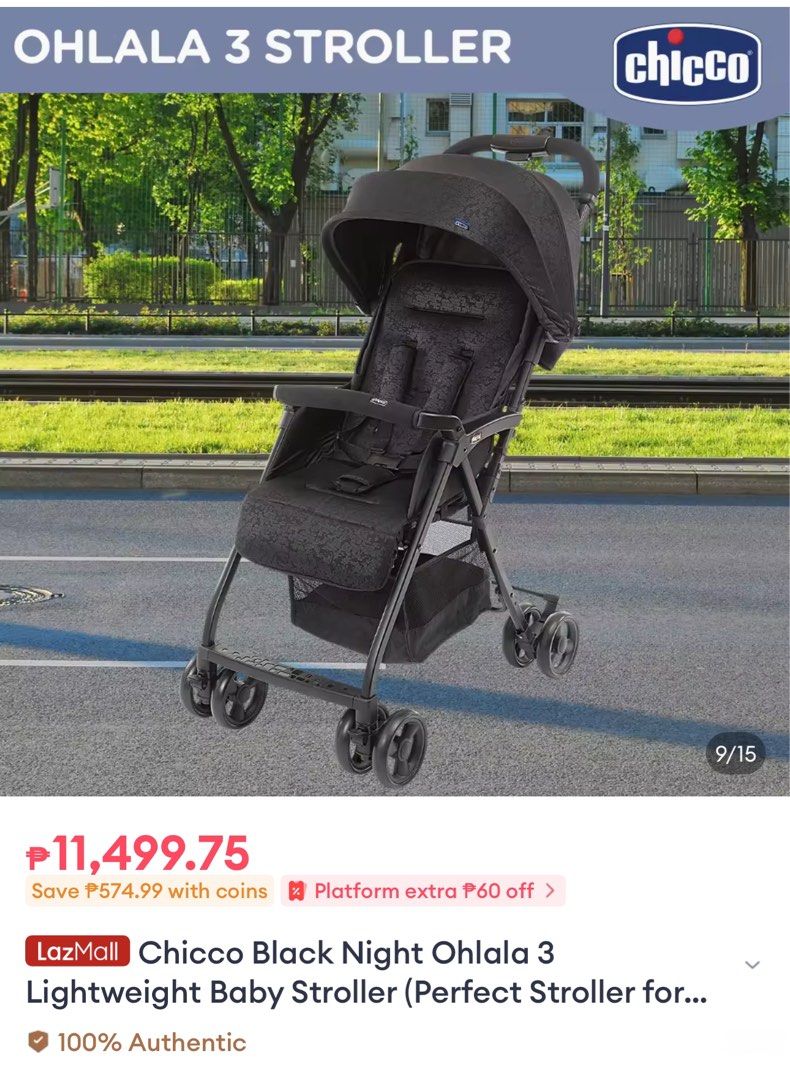 Chicco Ohlala 3 Stroller (Category: Strollers) located in Subic. Submitted by jamcabansag.0228 (Listing ID 1332952875, Image 1). Description: Almost new. Twice lang nagamit and nalakihan na agad ni baby with box pa free stroller raincoat and stroller liner worth 1k nb to 15kg max.