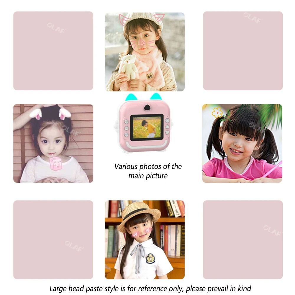Children's Instant Print Camera Kids Digital Photo Video Camera with