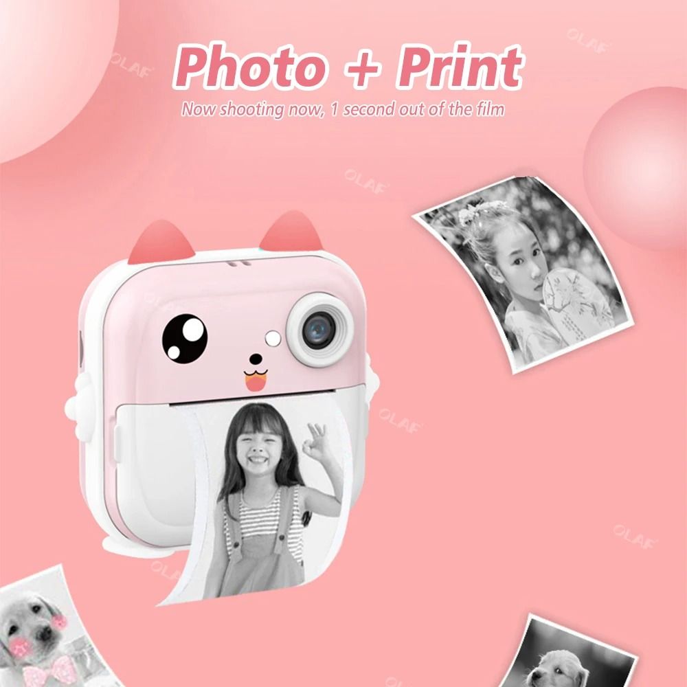 Children's Instant Print Camera Kids Digital Photo Video Camera with