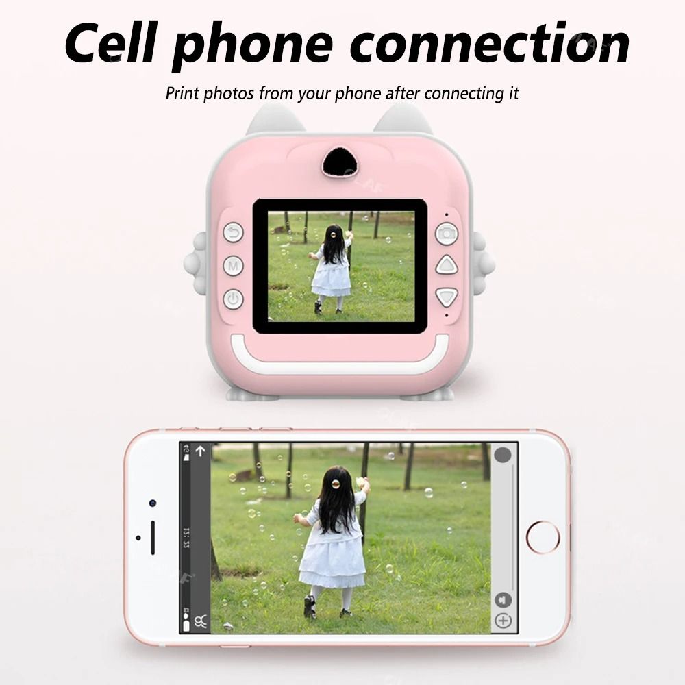 Children's Instant Print Camera Kids Digital Photo Video Camera with