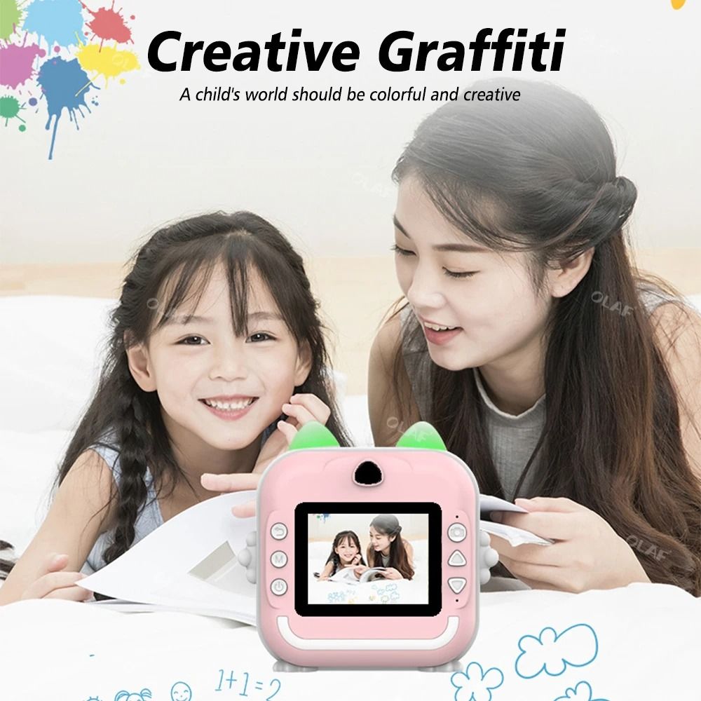 Children's Instant Print Camera Kids Digital Photo Video Camera with