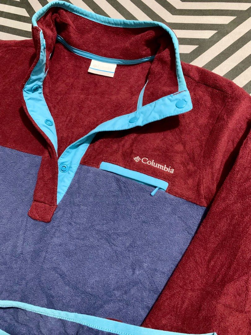 Columbia Sportswear Mountainside Pullover Fleece Shirt Burgundy Women s Medium 20x24 inches Men s Fashion Coats Jackets and Outerwear on Carousell