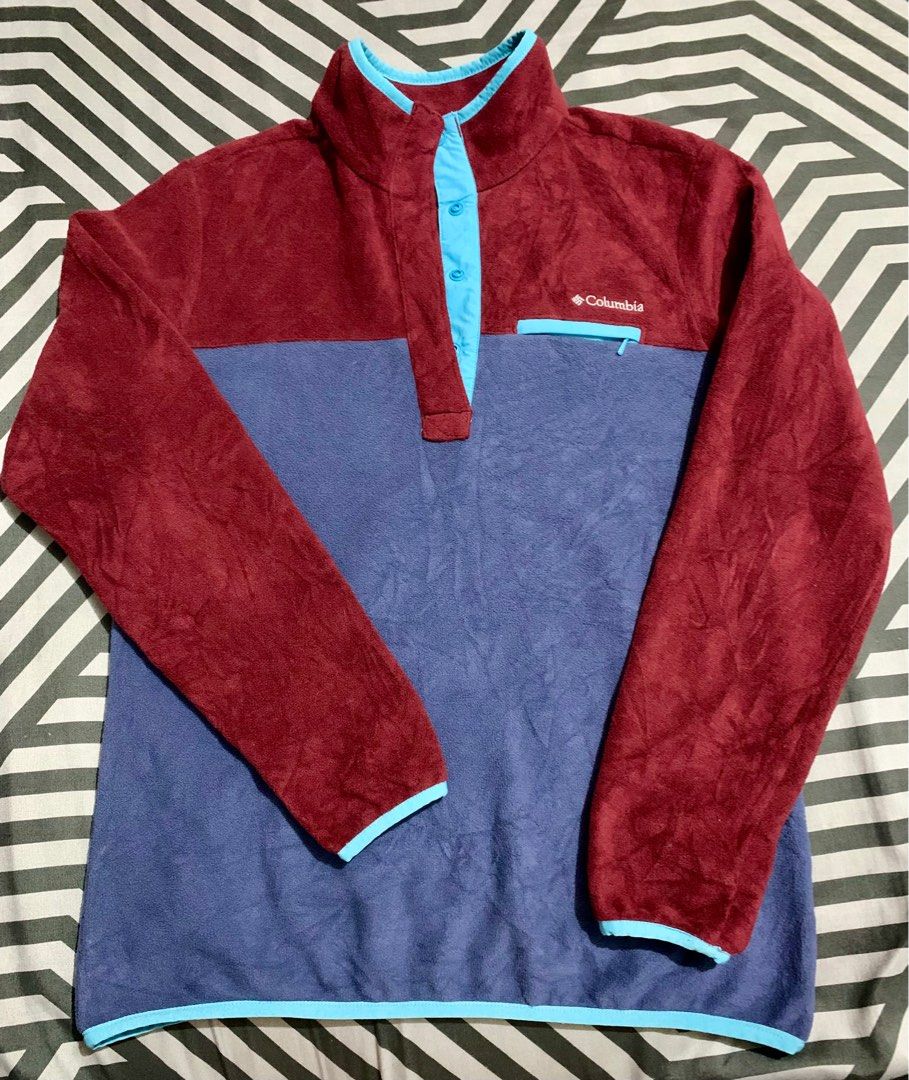 Columbia Sportswear Mountainside Pullover Fleece Shirt Burgundy Women s Medium 20x24 inches Men s Fashion Coats Jackets and Outerwear on Carousell