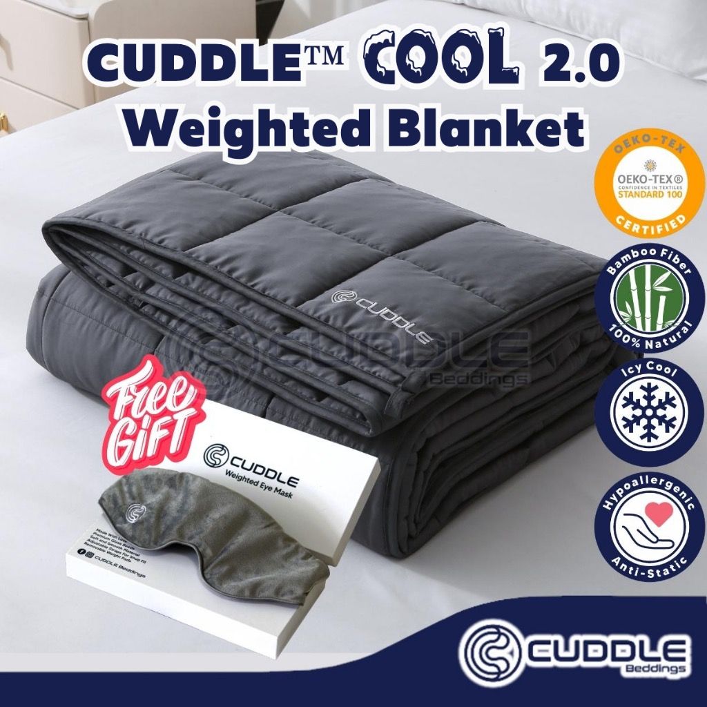 Cuddle Cool 2.0 Weighted Blanket Bamboo Fiber Weighted Blanket Gravity Blanket queen size