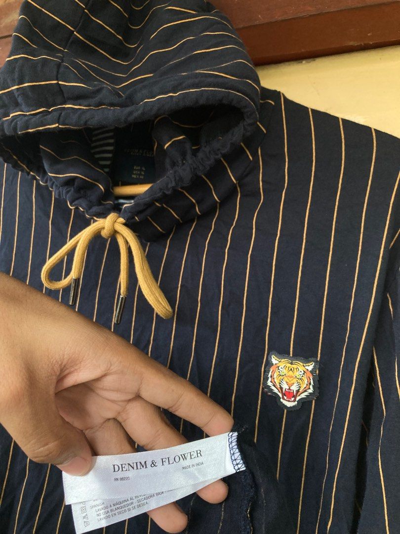 Denim & Flower Tiger Logo, Men's Fashion, Coats, Jackets and Outerwear ...