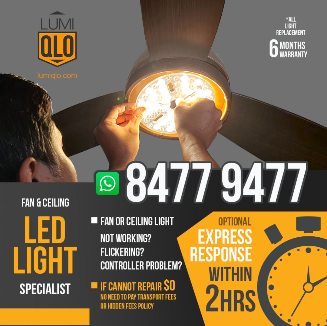 Ceiling Fan repair LED light replacement service | Fanco | Bestar | KDK ...