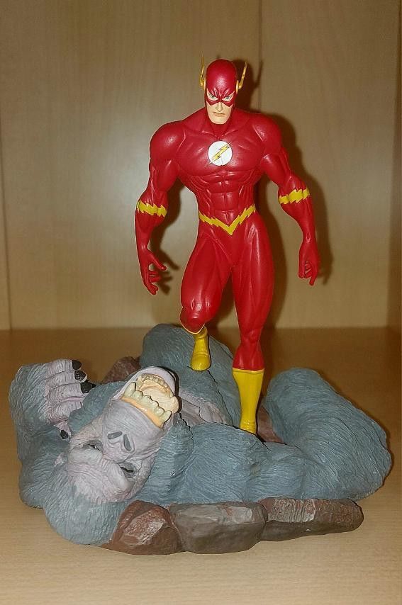 Flash versus Gorilla Grodd diorama mini statue (Category: Figurines & Statues) located in Mandaluyong City. Submitted by flash0526 (Listing ID 1332953337, Image 1). Description: These is the cold-cast porcelain mini-statue version (1:12 scale) from DC Direct, which is based on the iconic comics art of the late, great Michael Turner (RIP). This may be bought separately for only PHP 4,000 (previously PHP 5,000). If you wish to get it as a SET toget