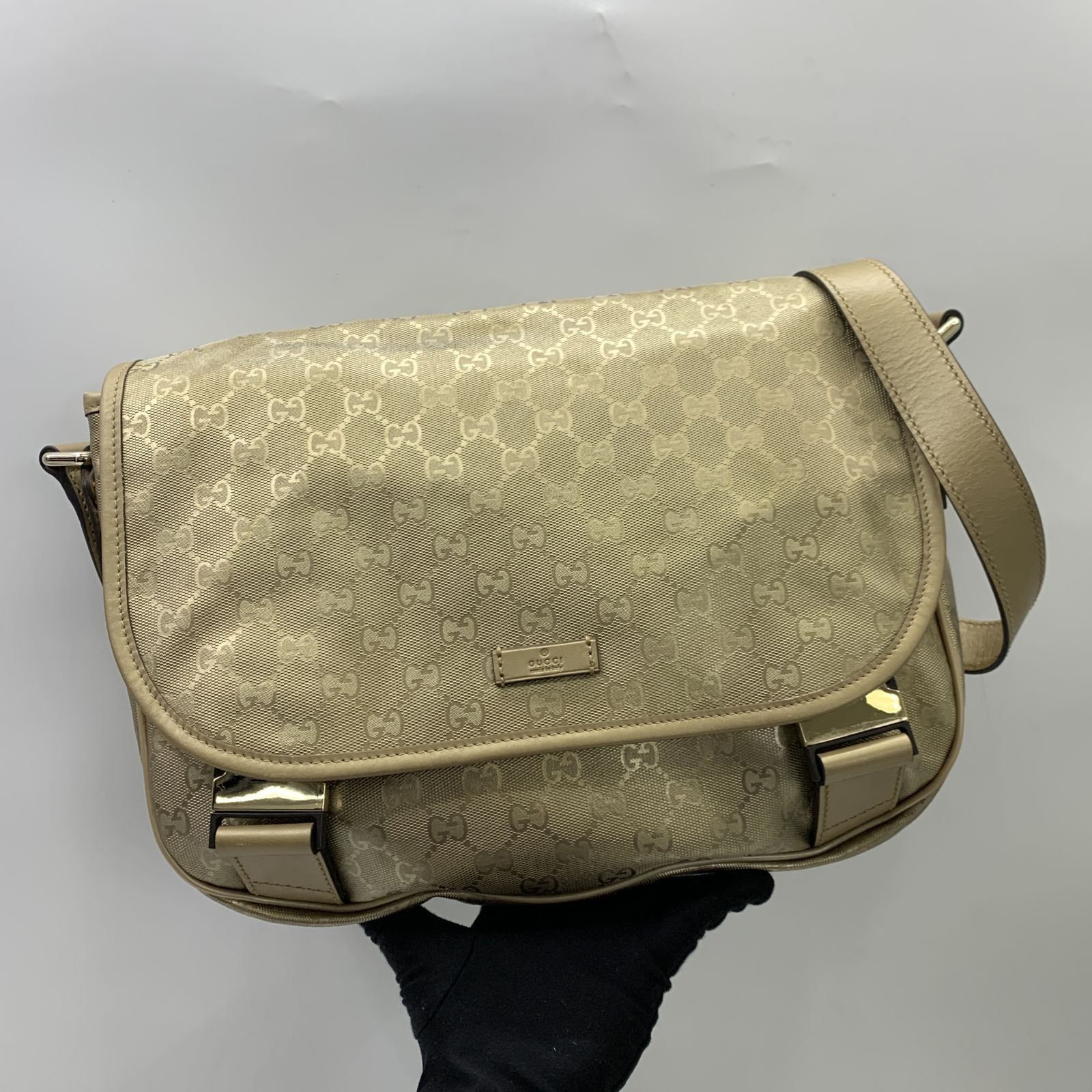 GUCCI 201732 GOLD GG MESSENGER BAG 247055809 WE