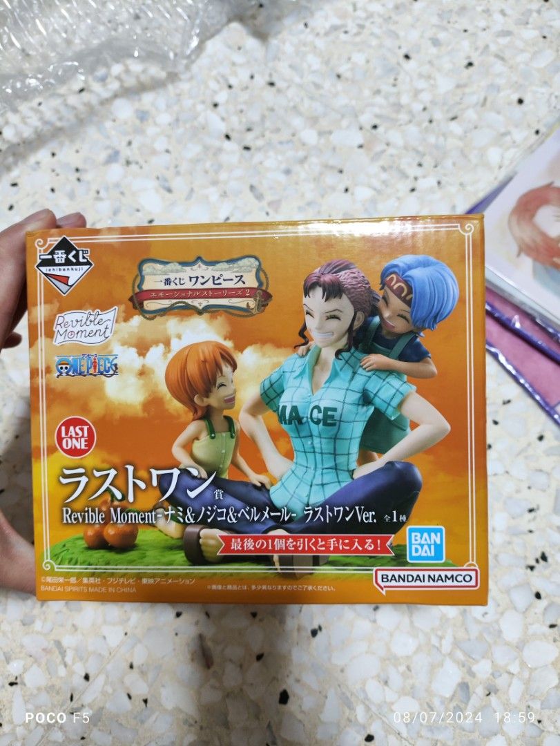 Ichiban Kuji One Piece Revible Moment Nami and Bellemere Anime Figure Figurine Statue Kuji DXF Grandista Aniplex Artfx Kotobukiya POP Megahouse Figuarts Banpresto Furyu Taito Exq Bicute Labubu Model Kit (Category: Toy Figures) located in Singapore. Submitted by chikara130 (Listing ID 1332943675, Image 1). Description: .