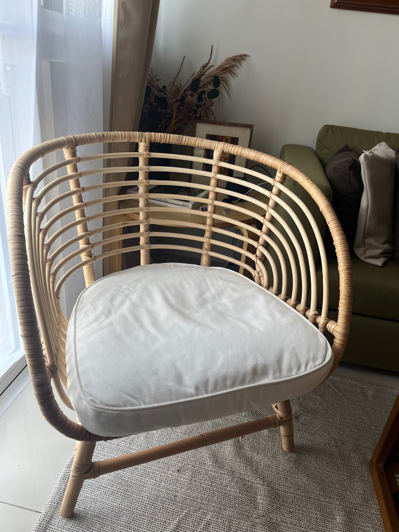 IKEA Rattan Chair, Furniture & Home Living, Furniture, Chairs on Carousell