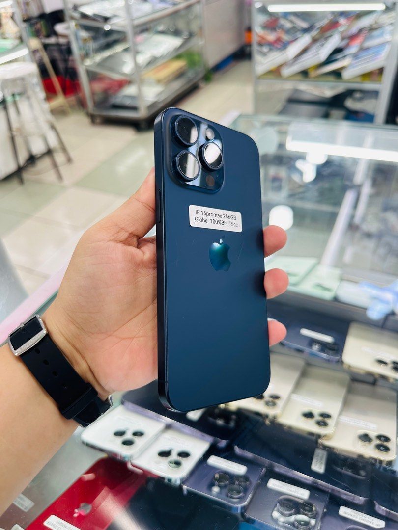 Iphone 15 Pro Max 256gb 100% batt Globelocked (Category: iPhone 15 Series) located in San Juan City. Submitted by javedsgadgetshop (Listing ID 1332807833, Image 3). Description: OPEN FOR INSTALLMENT VIA CREDIT CARD/GGIVES/SPAY/BILLEASE & SWAP/TRADE-IN! BUY AND SELL! Quick Specs : Iphone 15promax •256gb •NTC Variant •100% batt health •Globelocked •95% Smoothness •No hidden issue | No Repaired •100% Authentic | Not Refurbished •w/ OEM Charger & sto