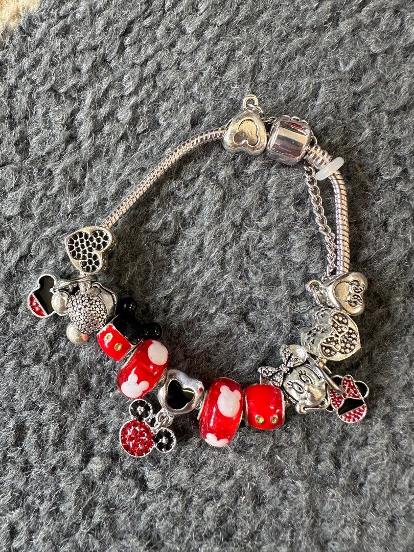 Mickey and minnie charm bracelet top
