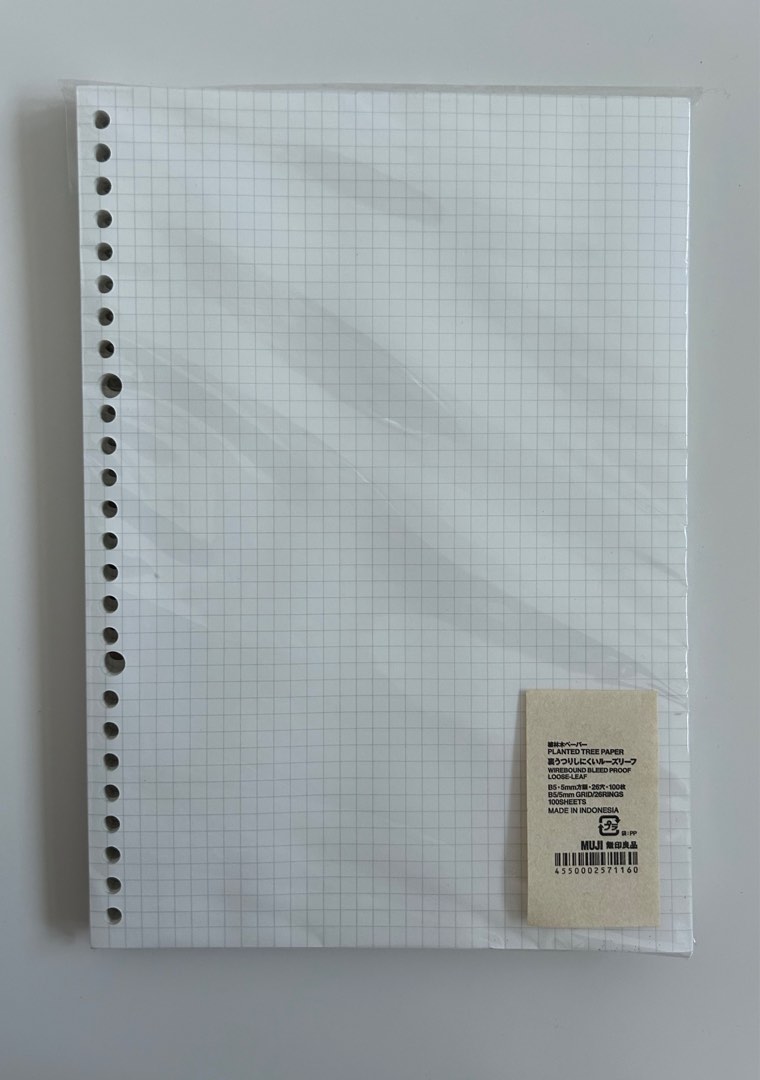 muji square grid paper b5 5mm grid, Hobbies & Toys, Stationery & Craft ...