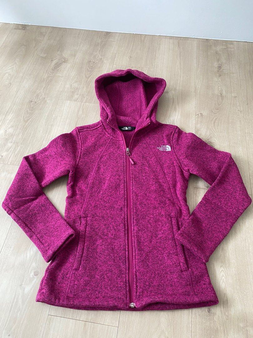 North Face Crescent Full Zip Hoodie Pink Women s Fashion Coats Jackets and Outerwear on Carousell